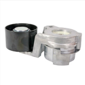 Automann Continental Elite tensioner assembly with metal pulley and mounting bracket for vehicle engine belt system.