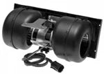 Automann 830.21207BE HVAC blower motor for Freightliner Behr, showing the cylindrical component with electrical connections.