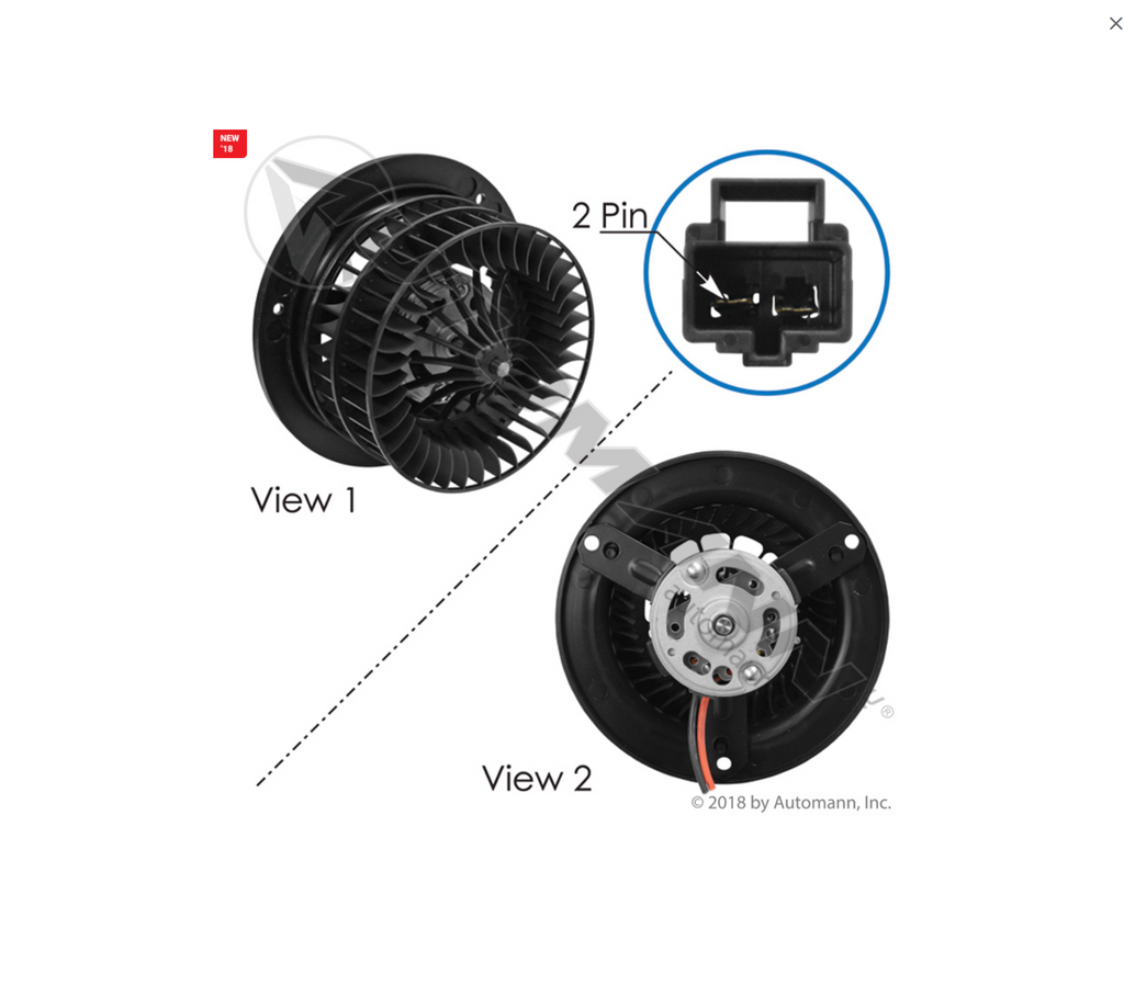 830.21208BE - Blower HVAC Freightliner Behr - Nick's Truck Parts