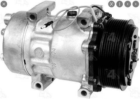 Automann 830.31011 air conditioning compressor 7H15 type showing metallic body and pulley for vehicle HVAC system