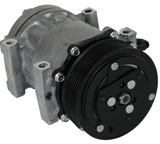 Automann 830.31012 air conditioning compressor 7H15 type showing metallic body and pulley for vehicle cooling system