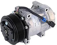Automann 830.31016 air conditioning compressor 7H15 type, showing the metal housing and pulley system for automotive cooling systems.