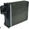 Automann heater core 830.47104BE for Freightliner Behr truck cooling system, showing the metal core with inlet and outlet ports.