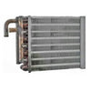 Automann heater core for Freightliner truck, showing the metal core with inlet and outlet ports for vehicle cooling system.