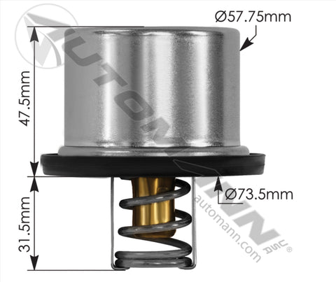 840.TH62182MA - Thermostat Volvo D12 - Nick's Truck Parts