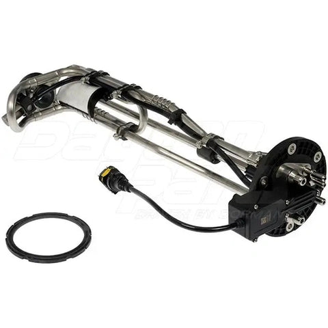 Dayton heavy duty diesel exhaust fluid header unit, industrial fluid header for diesel emissions systems, durable metal construction