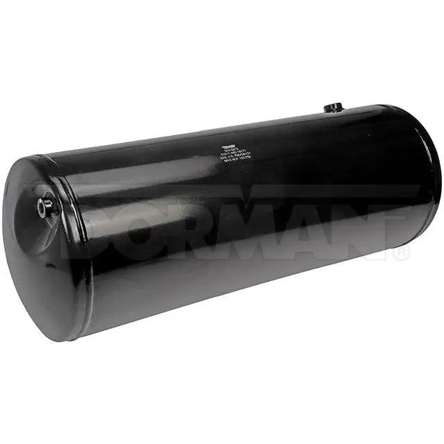 Dayton air brake reservoir tank, industrial air tank with fittings and mounting bracket, used in commercial vehicle brake systems