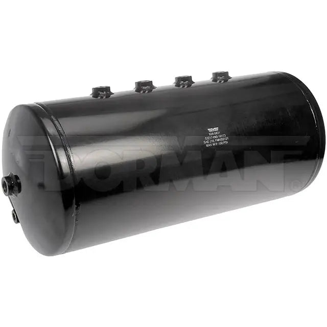 Dayton 924-5831 air tank reservoir, a cylindrical metal air tank with connection fittings for compressed air storage.