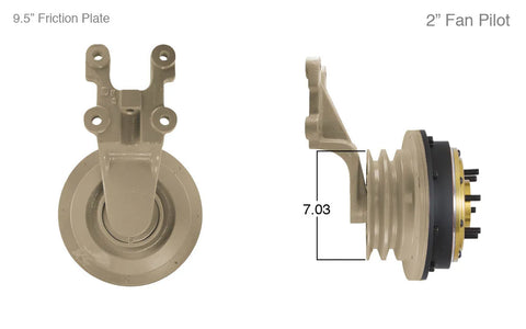 Remanufactured Kit Masters gold top fan clutch 99106 for vehicle cooling system, shown in image.