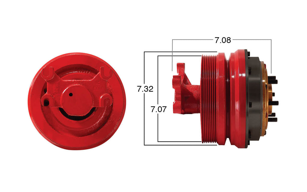 99132-Remanufactured Fan Clutch-GoldTop (Core Deposit    $250 Included in Price) - Nick's Truck Parts