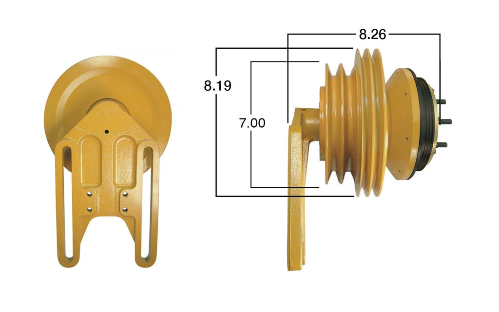 Remanufactured Kit Masters gold fan clutch 99159 for vehicle cooling system, shown in the image.