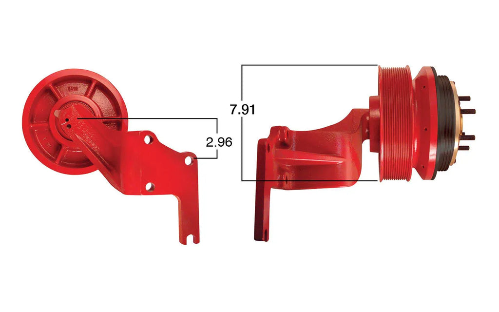 Remanufactured Kit Masters fan clutch with gold top conversion, shown in image 99213.webp, designed for vehicle cooling systems.