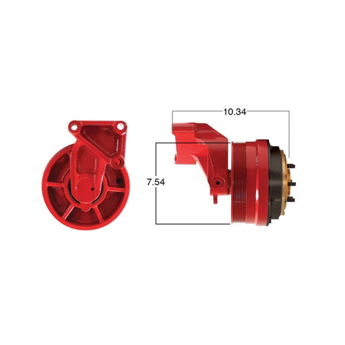 Kitmasters Cummins fan clutch 99548 with metal fins and mounting hardware for engine cooling systems.