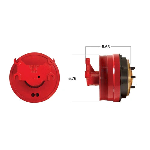 Kitmasters Cummins fan clutch 99551 with metal construction, designed for efficient engine cooling and performance.