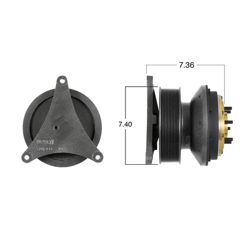 Kitmasters Cummins fan clutch 99553, durable engine cooling component with core deposit, shown in the product image.