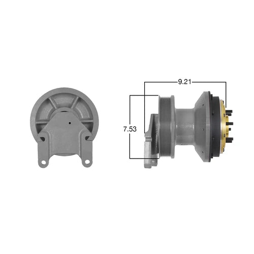 Kitmasters Cummins fan clutch 99580 with metal fins, designed for engine cooling and performance.