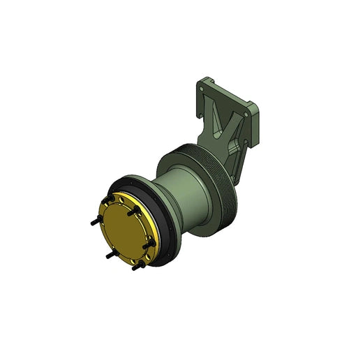 Kitmasters Cummins fan clutch 99606, angle view showing durable metal construction and mounting details.