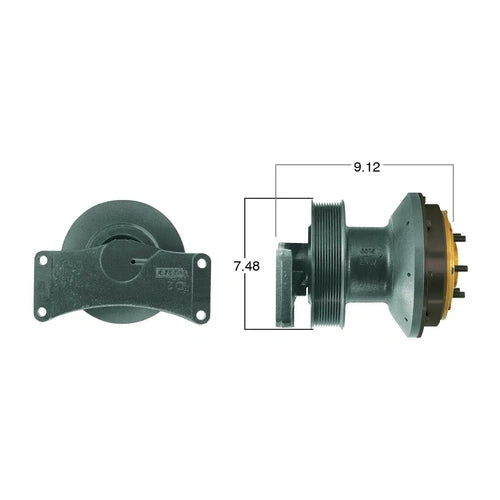 Detroit Diesel fan clutch by Kitmasters, 99621 model, showing the metal fan clutch component with mounting details.