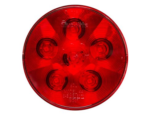 Automann 571.LD44R10-S/T/T LED 4-inch red lighting fixture with red lens and durable housing.