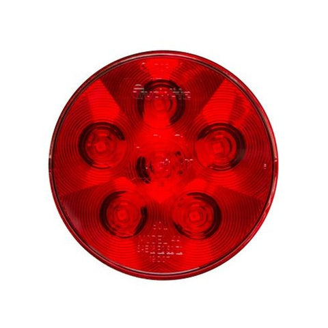 Automann 571.LD44R10-S/T/T LED 4-inch red lighting fixture with red lens and durable housing.