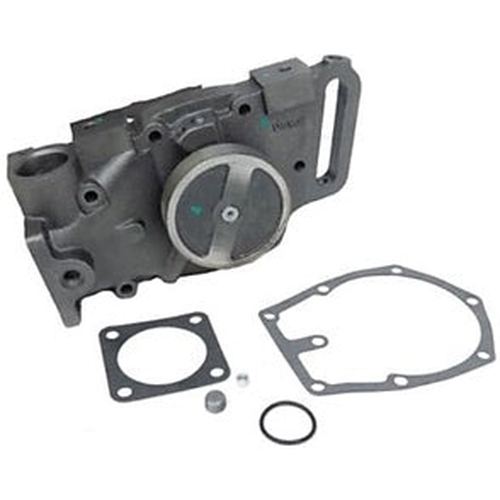 Automann water pump model 800.3022474 for Cummins engines, showing the metal pump with mounting flange and impeller.