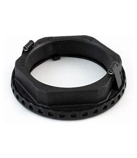 Automann TS4123480 trailer axle nut, durable metal axle nut for trailer wheel assembly, shown in black finish.