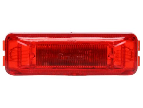 Red 1-inch by 4-inch LED marker light from Automann, designed for vehicle lighting and safety applications.