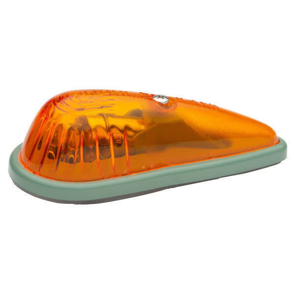 Amber cab marker light from Automann, model 571.LG321A-Cab, shown in a close-up view of the lighting fixture.