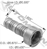 BC54743-1010C - AC Hose Fitting Braze-On Lifesaver