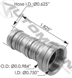 BC54743-1212C- AC Hose Fitting Braze-On Lifesaver