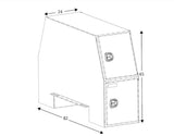 Buyers-BP826524B-65x24x82 Inch Offset Floor Black Steel Backpack Toolbox