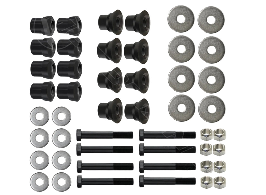 Reyco Automann TRK6001 torque arm bushing kit with multiple bushings for vehicle suspension repair.