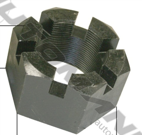 CLN214- Slotted Nut 2-1/4in - Nick's Truck Parts