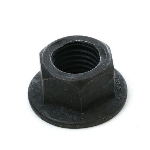 Automann FN-340C flange nut in 3/4 inch USS coarse thread, showing a close-up of the hardware with detailed threading and flange.