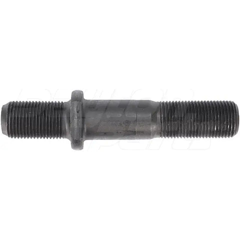 Automann E-10200L round collar wheel end stud, showing a close-up of the metal component with detailed threading and smooth finish.