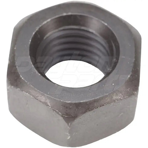 Automann E-4963 wheel end spoke wheel rim nut, close-up view showing threading and metallic finish for truck or trailer wheels.