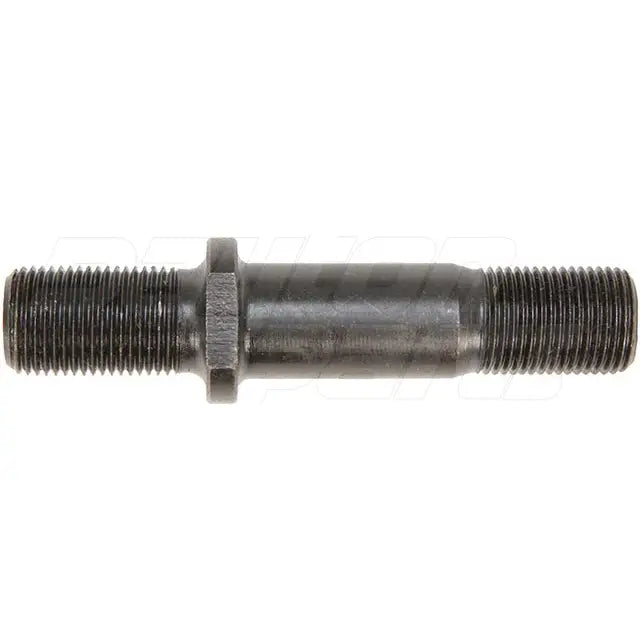 Automann E-5551L round collar shoulder stud for wheel end applications, showing the metal component with a rounded collar and stud design.