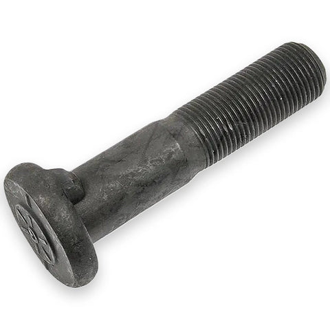 Automann E-9002L wedge head stud for wheel end applications, showing the detailed metal threaded stud with wedge head design.