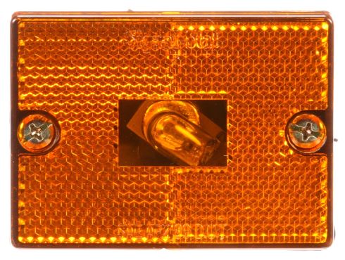 Automann 571.LG241A-Marker Light, 2x3 inch reflex amber lighting with reflective surface and durable housing.
