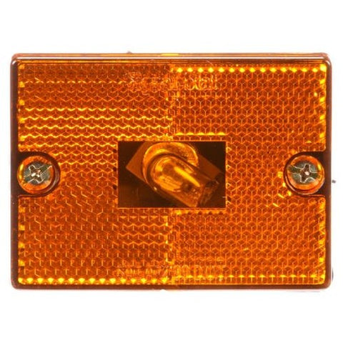 Automann 571.LG241A-Marker Light, 2x3 inch reflex amber lighting with reflective surface and durable housing.