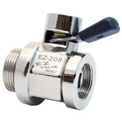 Automann 802.QDV208 quick drain valve with 7/8 inch-18 UNF fitting, shown in an industrial setting