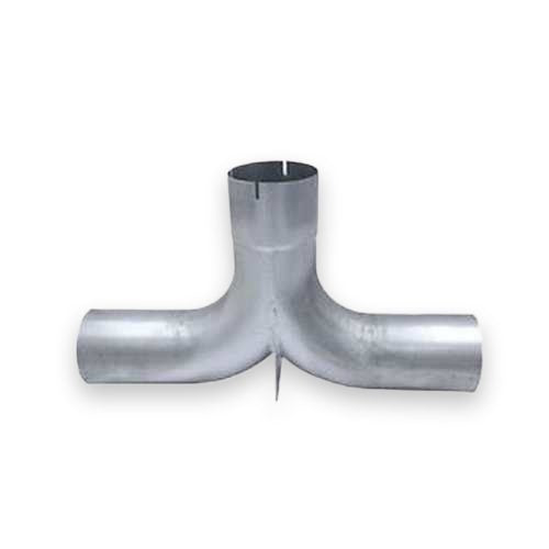 Automann 5-inch exhaust splitter tee pipe, durable metal exhaust pipe fitting for splitting exhaust flow in vehicle systems