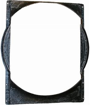 Automann fan shroud model 810.FS5905 for Kenworth trucks, shown in the image with mounting details and black plastic construction.