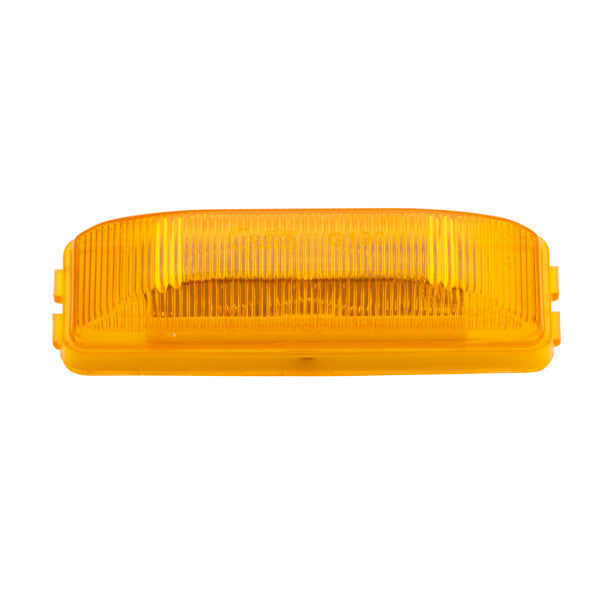 Automann 571.LD19A12 amber LED marker light, 1 inch by 4 inches, for vehicle lighting applications.