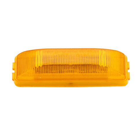 Automann 571.LD19A12 amber LED marker light, 1 inch by 4 inches, for vehicle lighting applications.