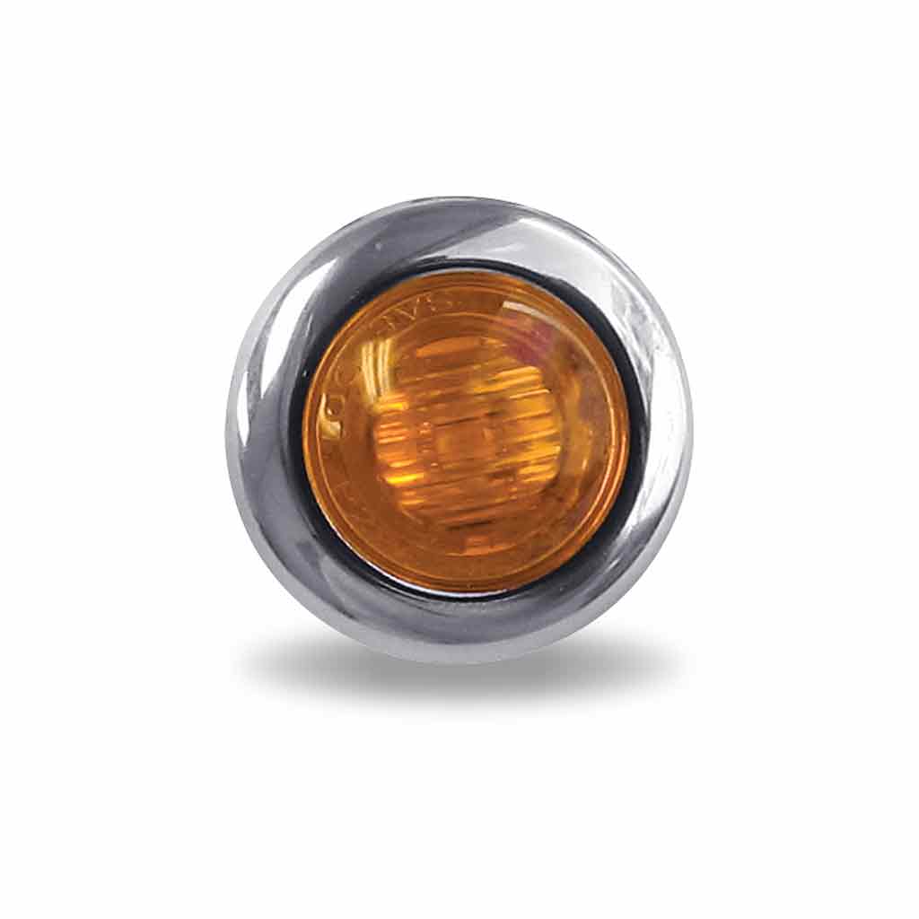 Automann 571.LD33A3-BZ-Marker Light LED 3/4 inch amber with bezel, compact vehicle lighting with bright illumination
