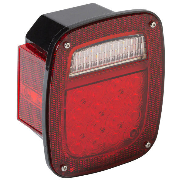 Automann 571.LD503R44-S/T/T box light LED with red side marker, compact lighting fixture for vehicle visibility.