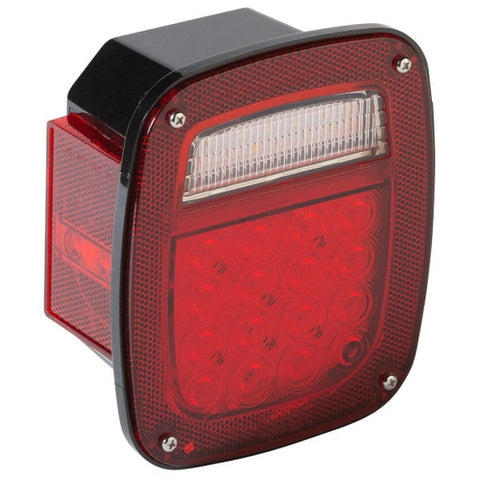 Automann 571.LD503R44-S/T/T box light LED with red side marker, compact lighting fixture for vehicle visibility.