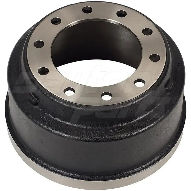 Dayton HD28M air brake drum with vented design, showcasing the metallic surface and mounting holes for vehicle braking systems.