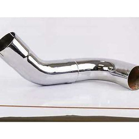 Chrome exhaust elbow RH for Kenworth trucks, Automann 562.U5914764RC, showing shiny curved metal fitting with mounting details.